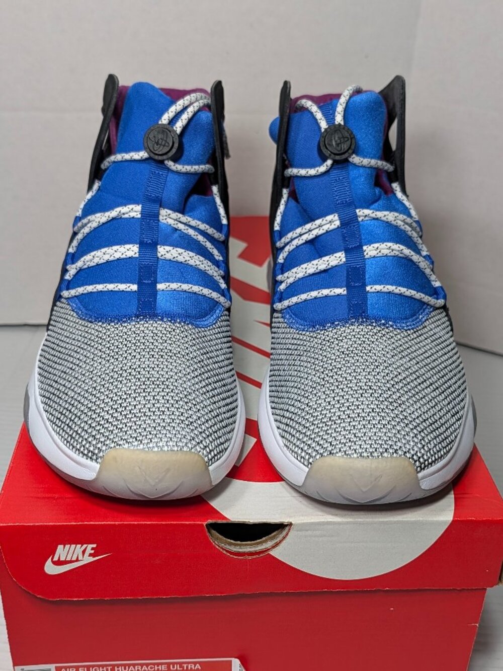 Size 12 -Nike Air Flight Huarache Ultra "Lyon Blue" 880856-100 - NEW!! - Picture 3 of 7